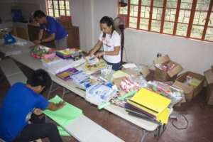 You also gave supplies to keep in the classroom