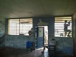 The first classroom at Lun Tad being scraped