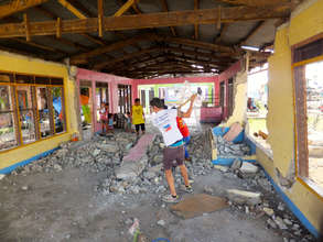 Clearing debris so an area school can reopen!