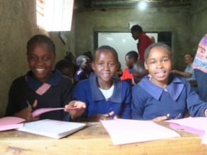 Girls in Transition Class enjoying craft time