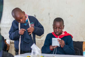 Learners in a practical lesson