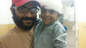 Hamid and Mustafa share a smile after healing