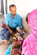Noori being assisted