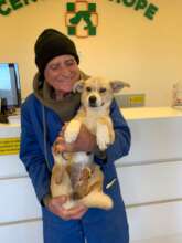 Bijou with rescue friend The Saint