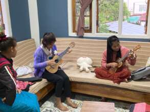 Learning ukulele now part of our training program