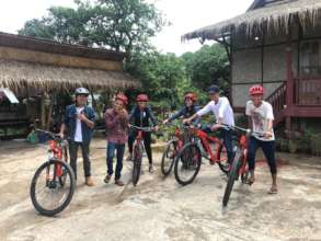 Our new fleet of bikes headed out for the trails!!