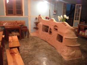 Finished counter with lime plaster finish!!