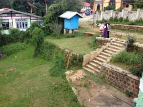 Site planning for bamboo huts and outside seating