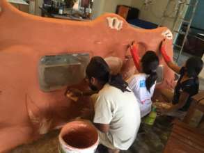 Natural Lime Plaster & Iron Oxide Painting