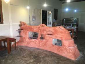 Adobe & Lime Plaster Coffe Counter