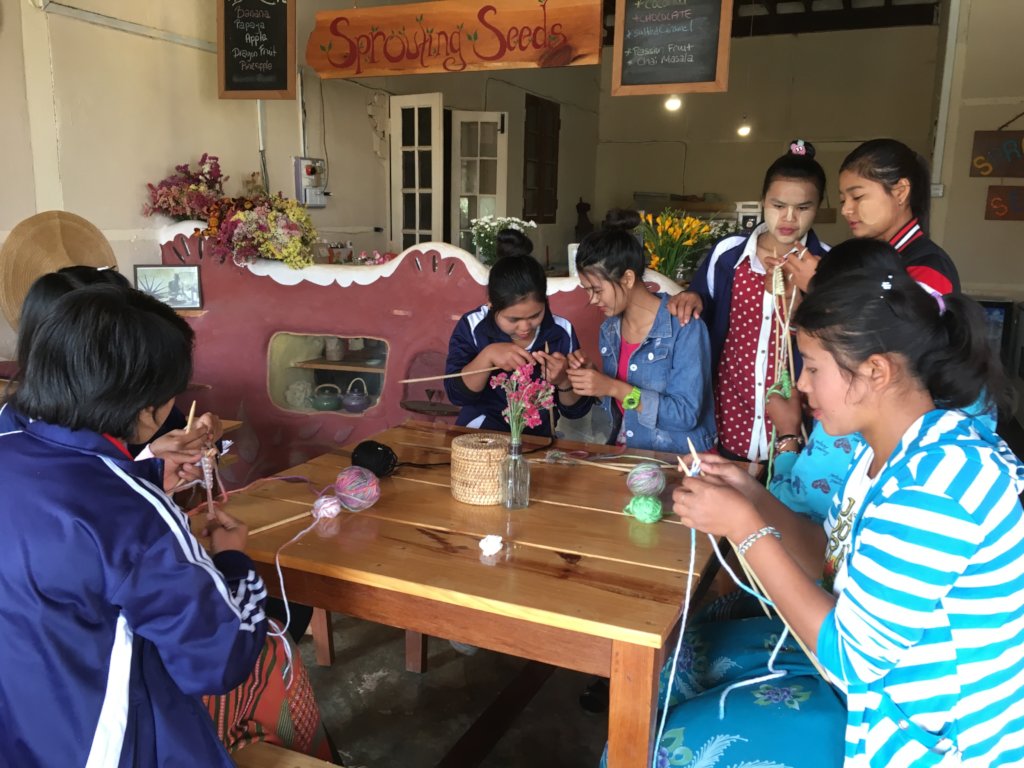 Handicraft training in crochet, knitting & sewing