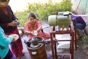 Our old fashion ice cream machine