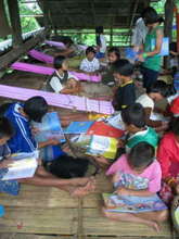 Traditional Karen backstrap weaving