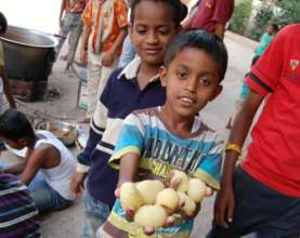 The children take turns to prepare Sunday dinners.