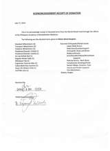 List of Items received by Divine Word Hospital