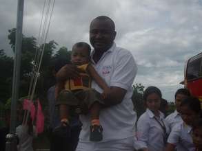 African Visitor & Child