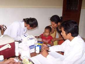 Drawing blood for Hep B screening