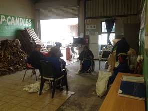 Youth making crafts