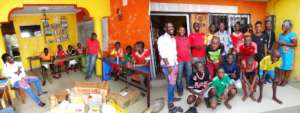 Visit and donations of Jean David