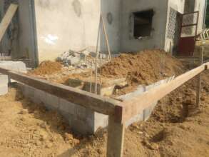 Foundation for the external toilet block