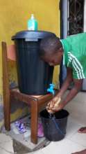 Anti-covid 19 hand wash bucket