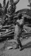 Dowser looking for the passage of a water point