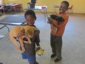 Thabani and Muzi Maseko with Taxi and Spot