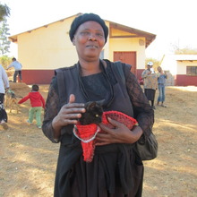 Mrs Phiri and her companion Kitsy