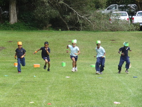 Having fun on the athlethics day