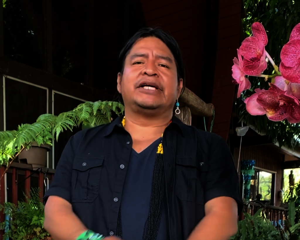 Tashka Yawanawa gives an interview on Maui