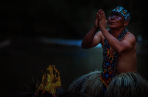 Yawanawa Elder praying