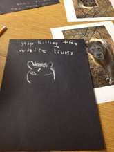 Kids' white lion art project