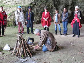Fire ceremony in Caves of Southern France