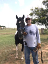 Oreo and Sam, his new dad