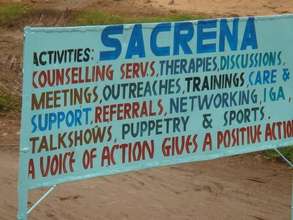 SACRENA Sign post