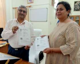 Shaila Brijnath with State Project Director, SSA