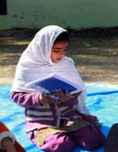 Tamanna reading at Aasraa's Learning Centre