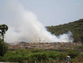 Garbage being burnt