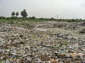 A typical garbage dump in rural India
