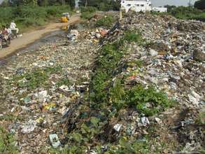 A typical garbage dump in rural India