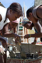 Building eco toilets in Haiti