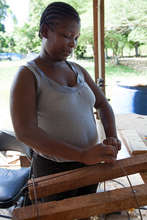 Katy works on a SOIL EkoLakay toilet