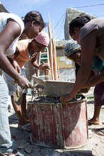Women carpenters construct SOIL toilets