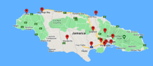 Participant location by parish