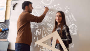 Hristo and the future architect.