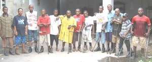 The Kinshasa brace shop staff