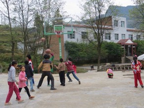 New playground and basket ball frame