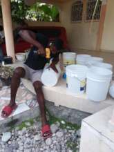 LFBS staff making washing stations