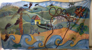 Finished 'Ti Pye Gwo Pa' mural!