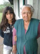 Milica with her grandmother, 2014